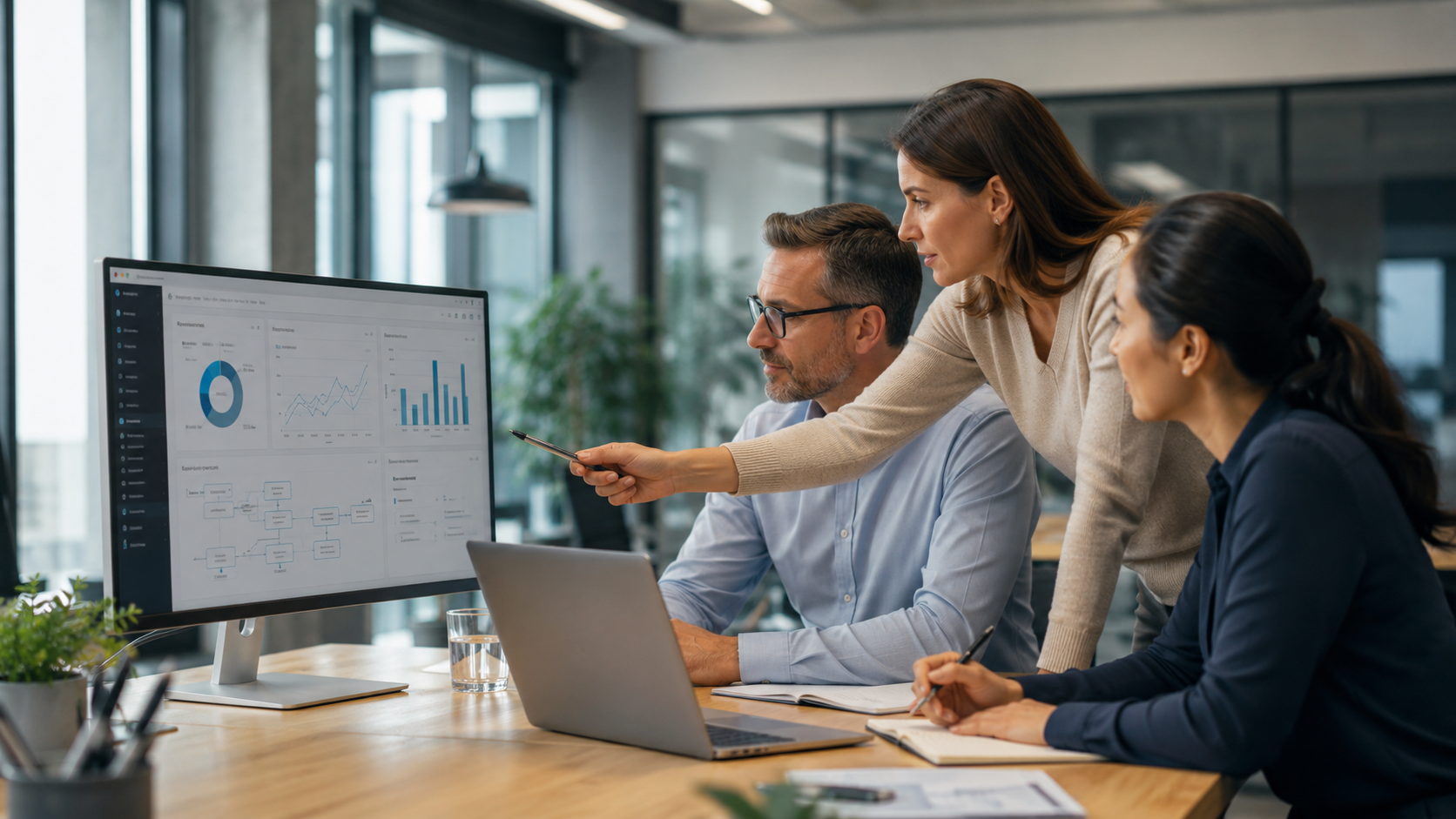 Operational dashboards and connected systems in active use